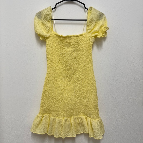 NWT ZARA Textured Smock Dress - Picture 3 of 8